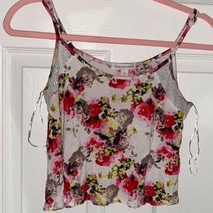 Floral Multicolored Spaghetti Top